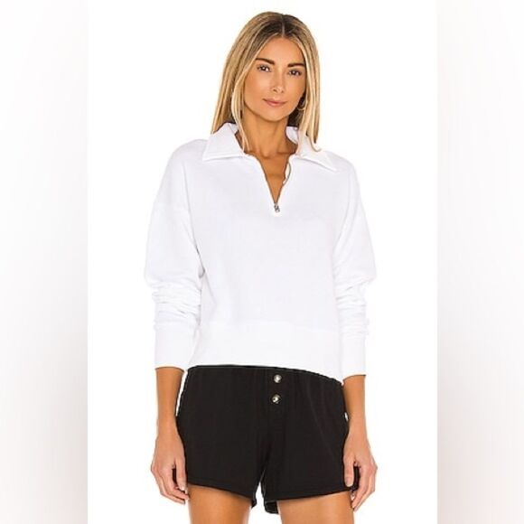 re/done Hanes 70s Half-zip Sweatshirt in Off-White L - Picture 12 of 12